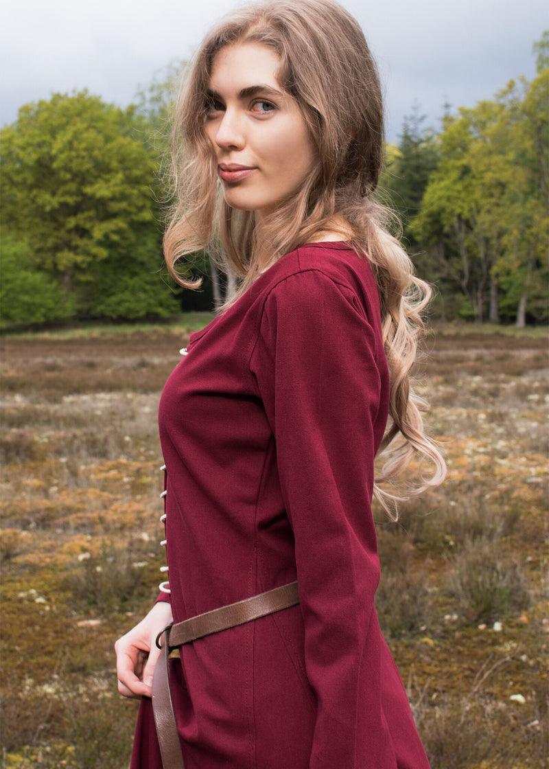 Cotehardie Christina, bordeauxröd