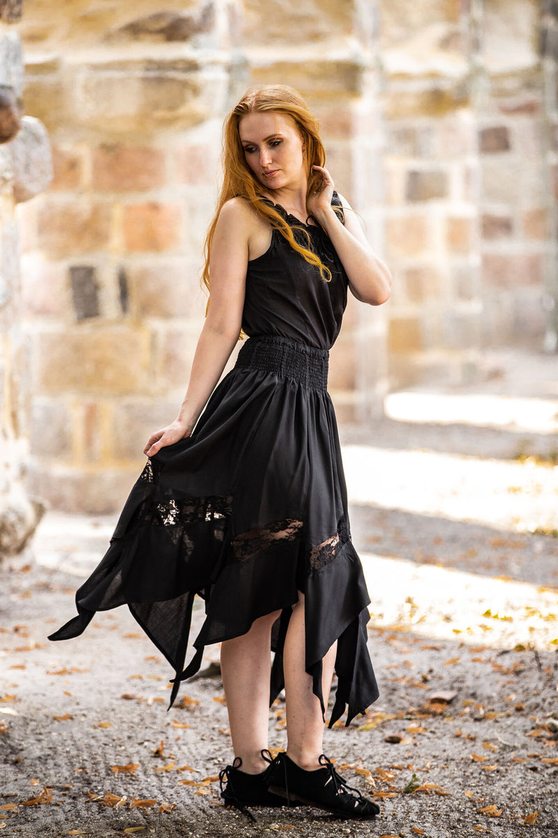 Falda de bruja Selena, negra