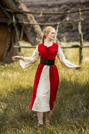 Belle-mekko, punainen-kerma