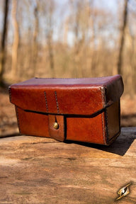 Sac, brun en cuir rectangulaire