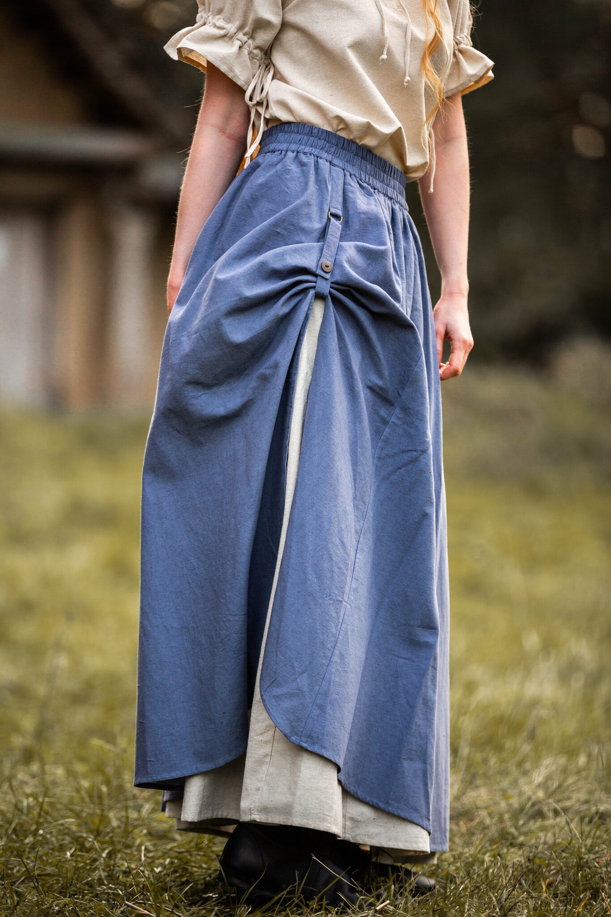 Middelaldernederdel Elise, blå