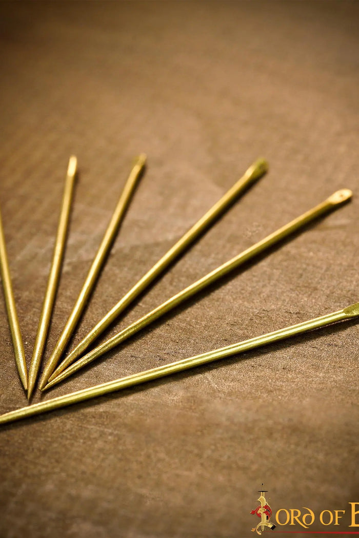 Brass needles, set of 6 pieces