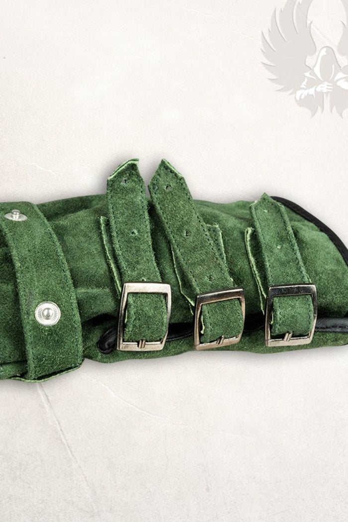 Leather gloves Kandor green