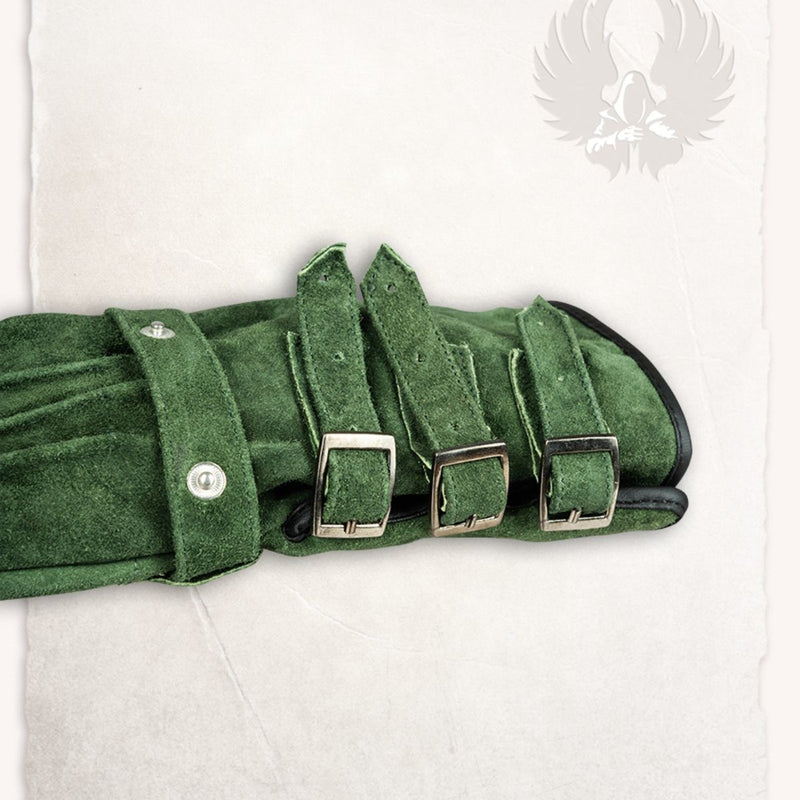 Leather gloves Kandor green