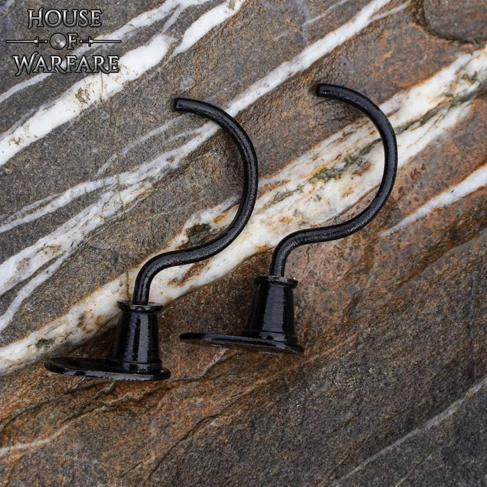 Wall hooks, pair, black