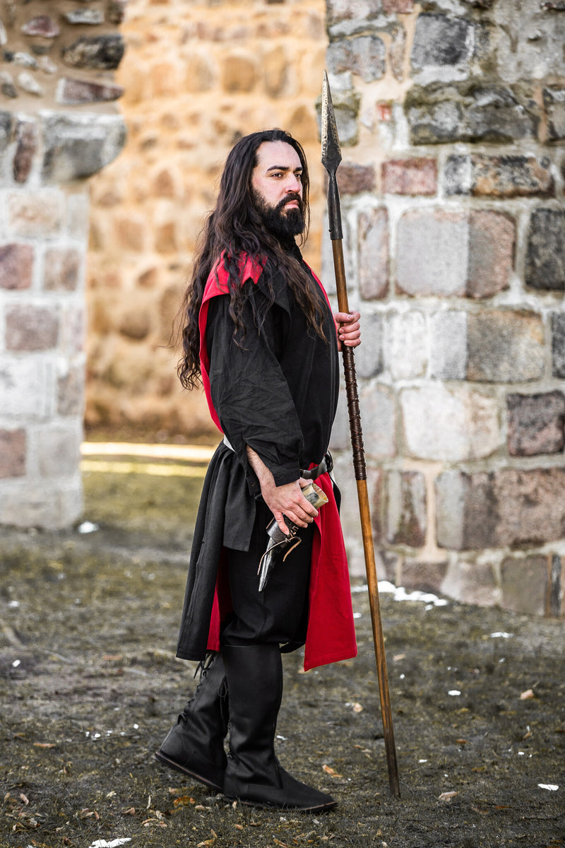 Surcoat, checked, black-red