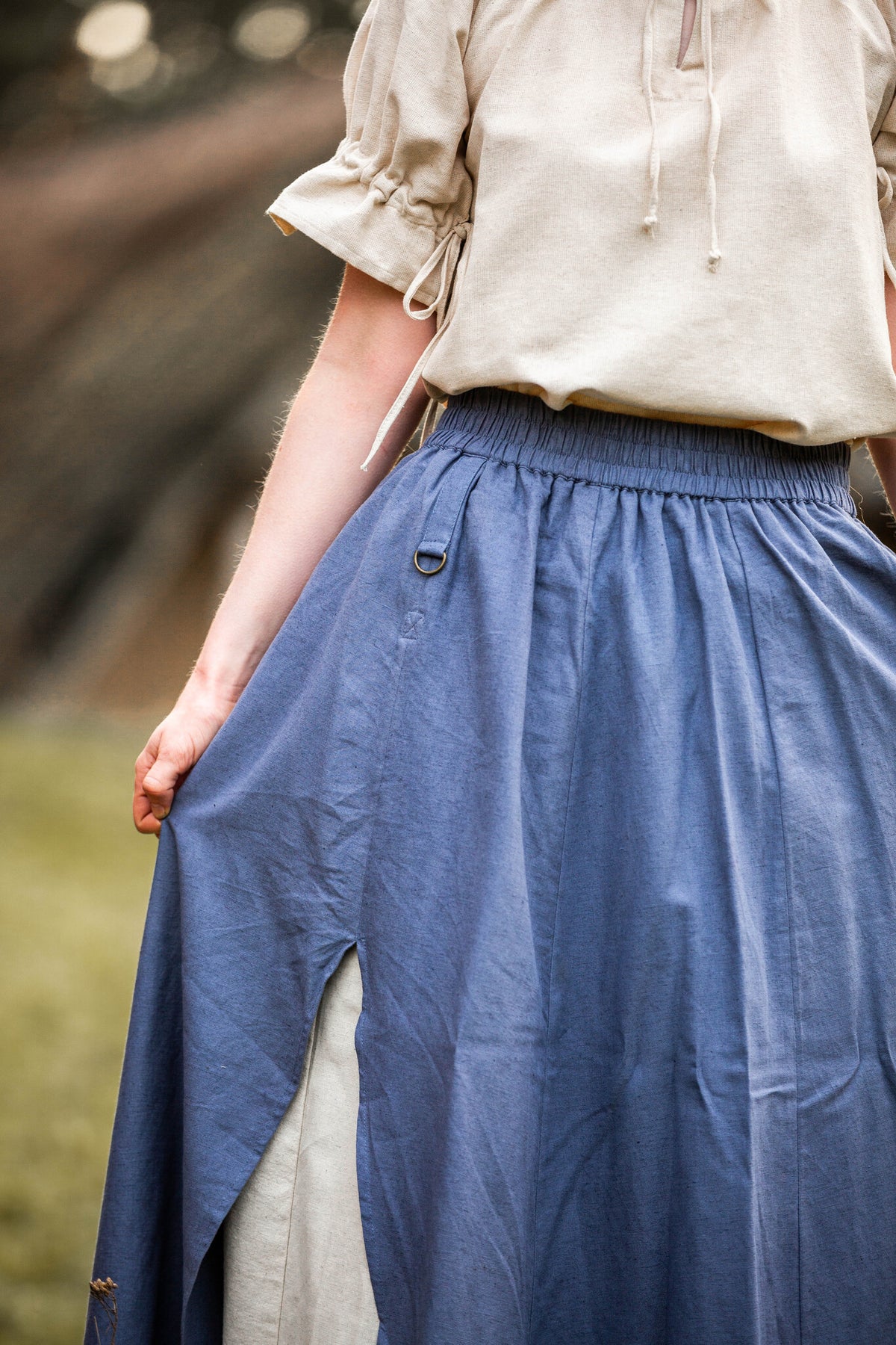 Middelaldernederdel Elise, blå