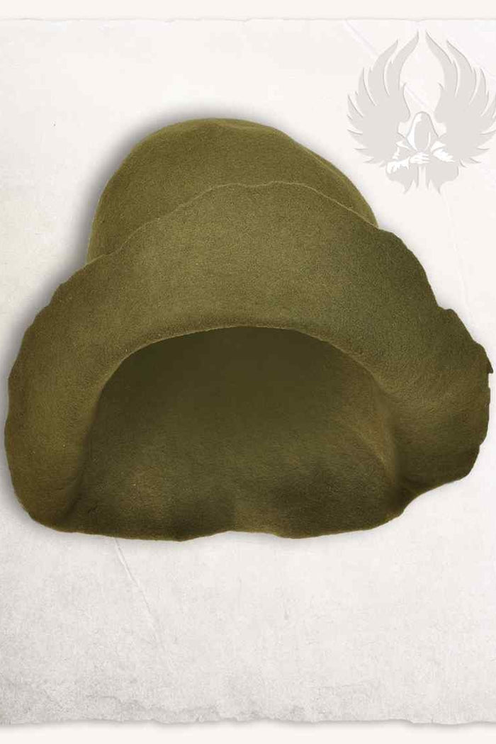 Middeleeuwse vilthoed Bruno, groen, wolmix