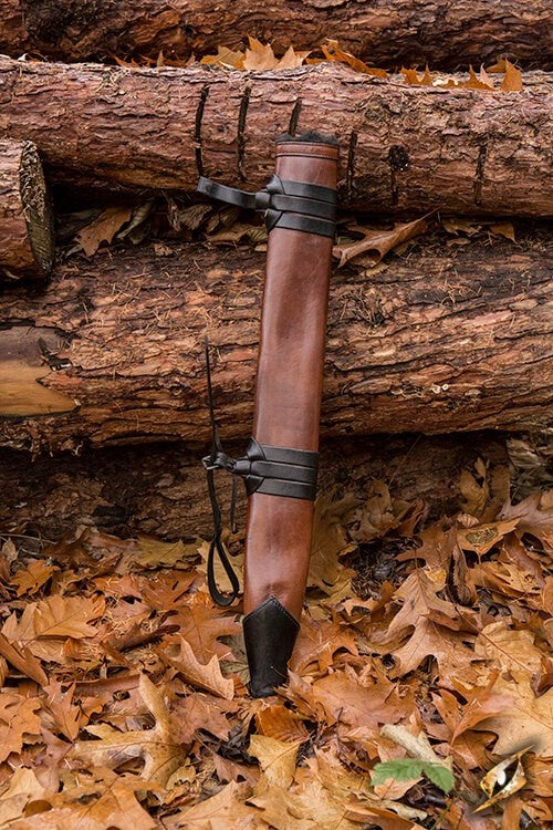 LARP Schwertscheide, Größe M, rechts, braun