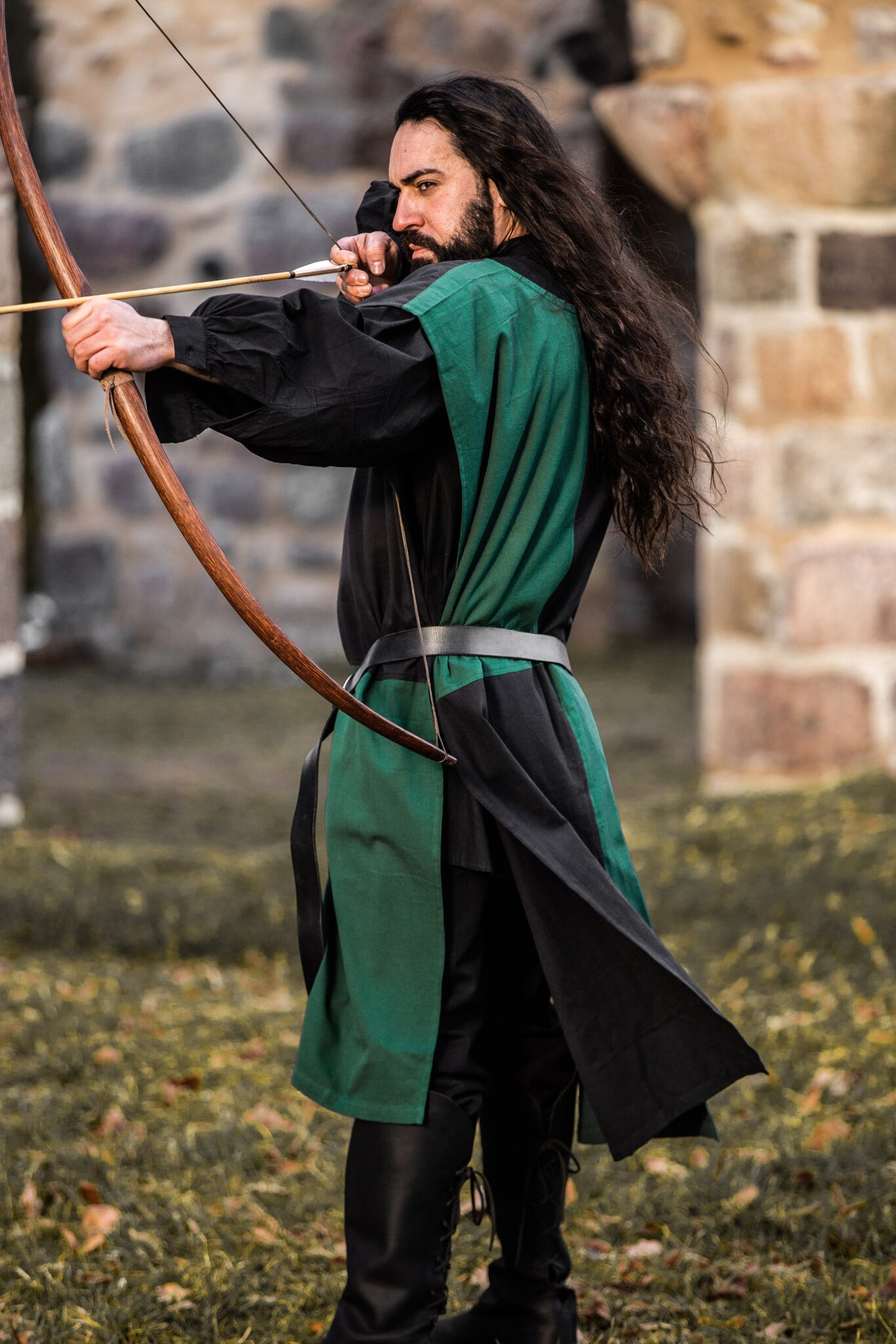 Surcot, à carreaux, noir–Vert