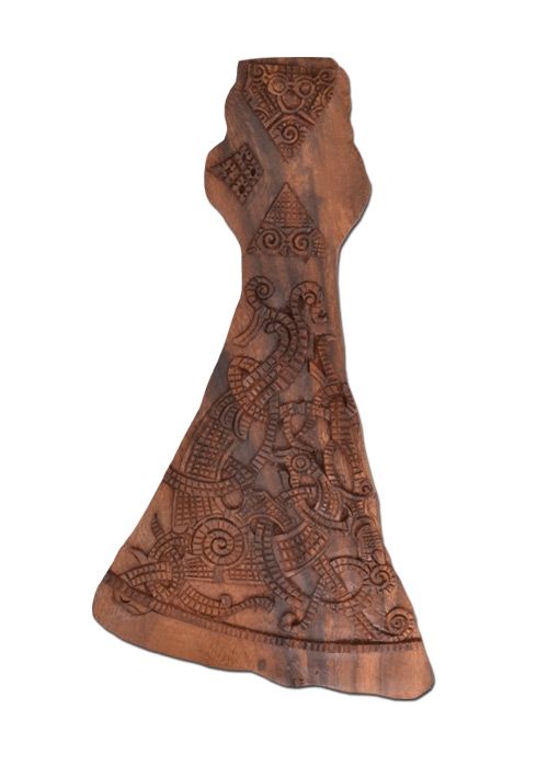 Wooden Mammen axe wall decoration