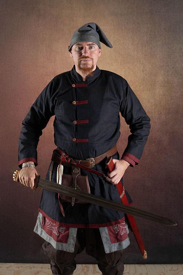 Rusvik Viking jas Jakub, zwart/bordeaux