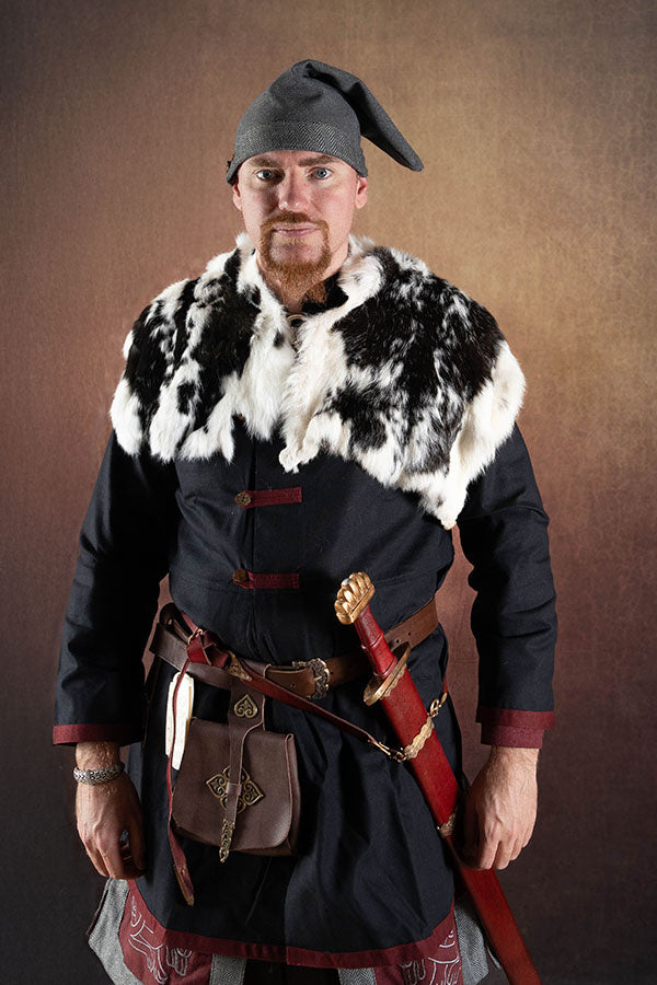 Cuello de piel Tyra, crema