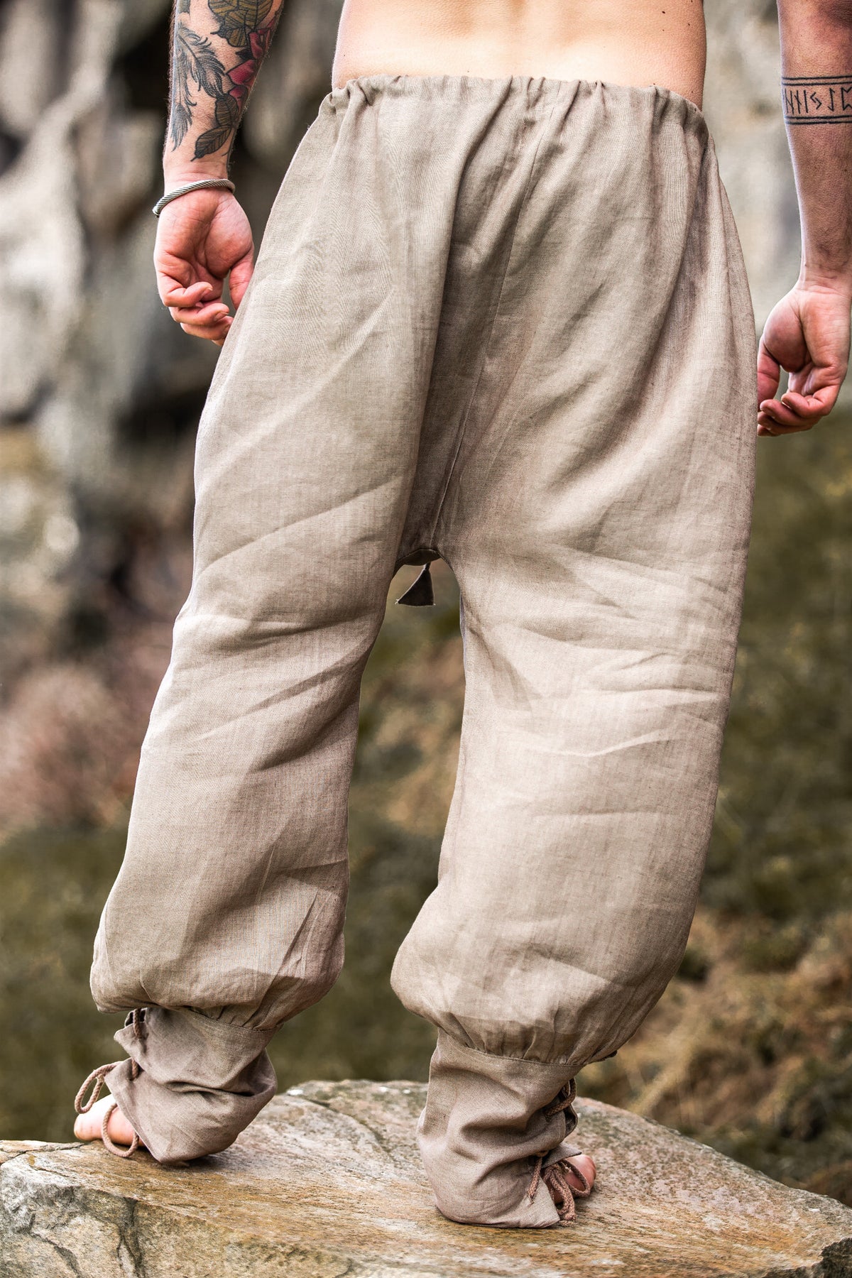 Linnen Vikingbroek Odin, grijs