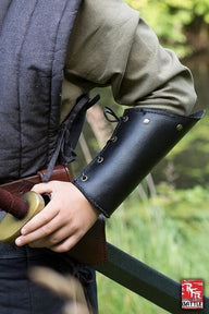RFB Lederarmschienen, Unterarmschützer, schwarz, Paar