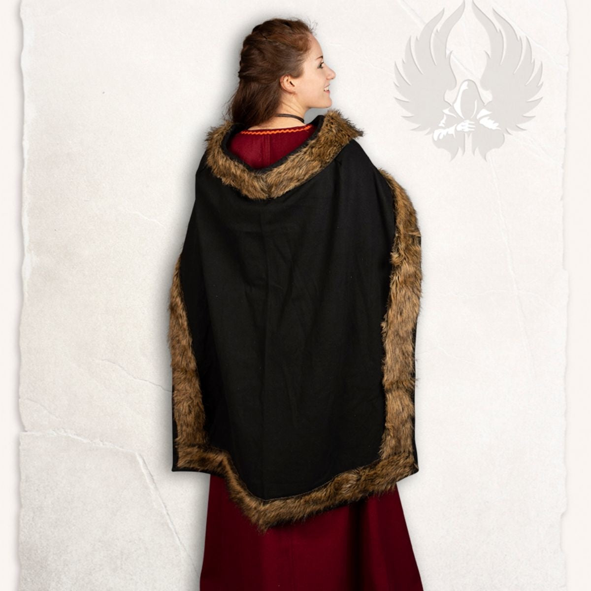 Wikinger Mantel Bjorn Schwarz