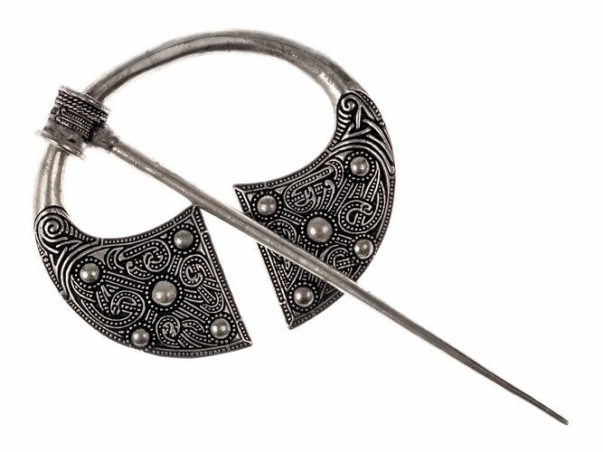 Broche gaélico Ballyspellan, bronce plateado