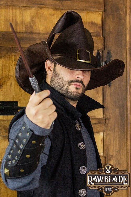 Cappello da strega Wikka, lusso, marrone