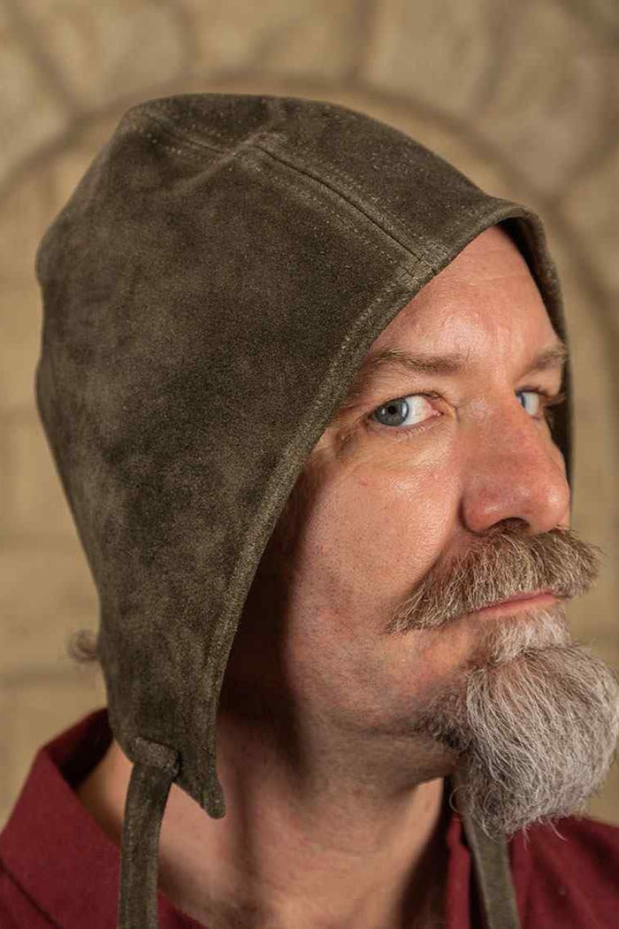 Suede cap Martinus, olive green