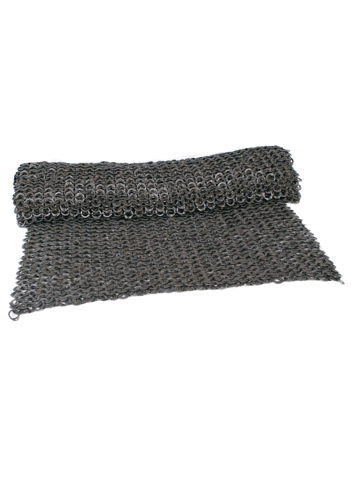 Ringbrynjekjol med kil, platta ringar med runda nitar, 8 mm