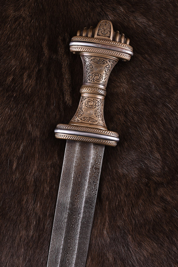 Épée Anglo-saxonne Fetter Lane, acier damas, semi-tranchant