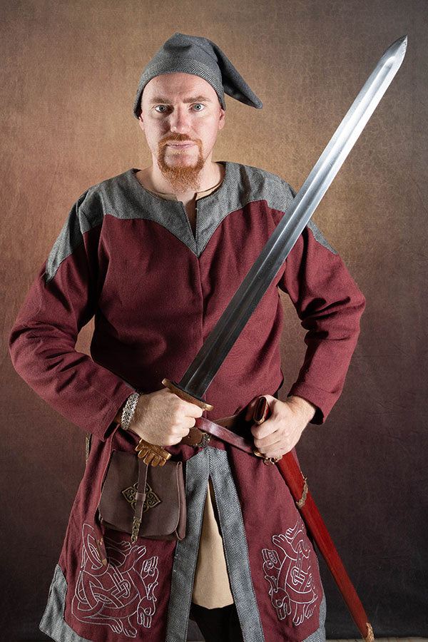 Broderad Norgaard-tunika, röd