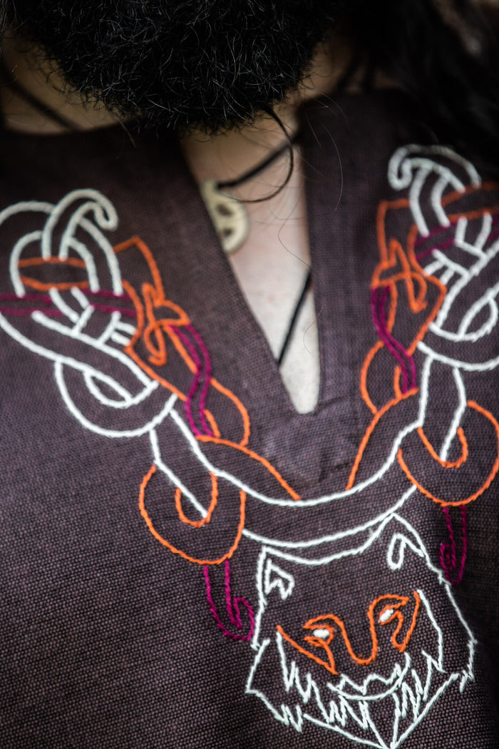 Germanic tunic Ulfhednar, brown