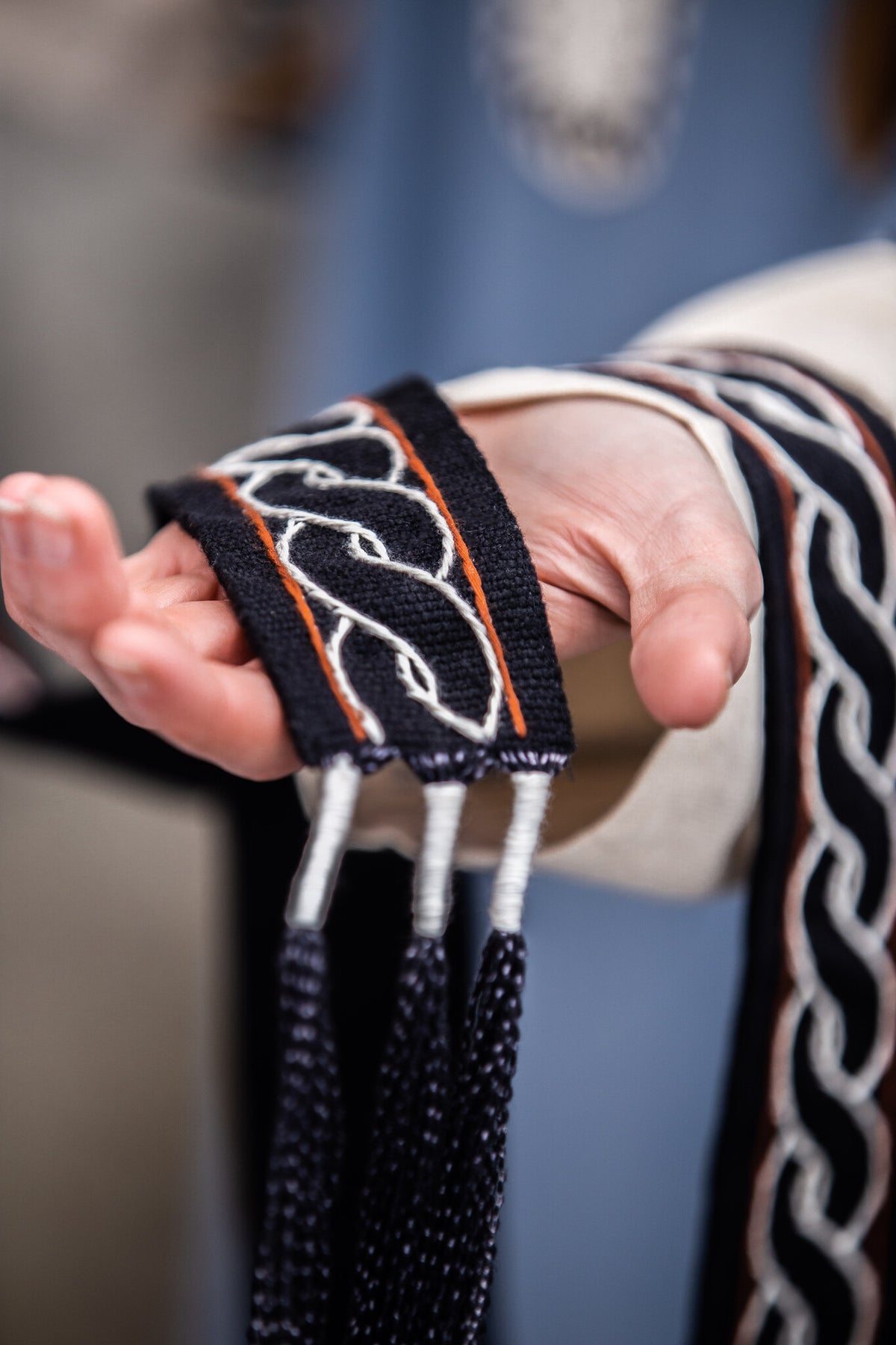 Vikingabälte Elina, svart, 235 cm