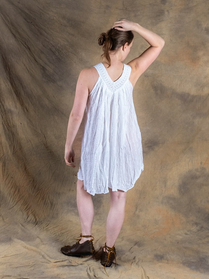 Gudinneklänning Hera, kort, vit