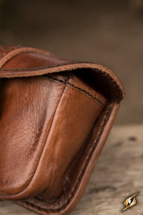 Skórzana sakwa na pas Agostino, brązowa