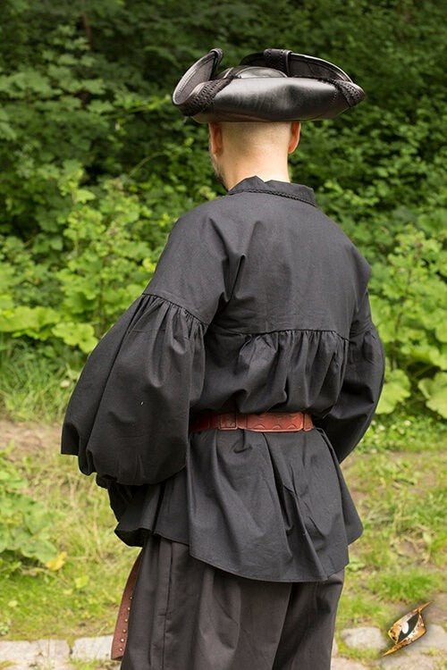 Piratskjorte Jack, sort