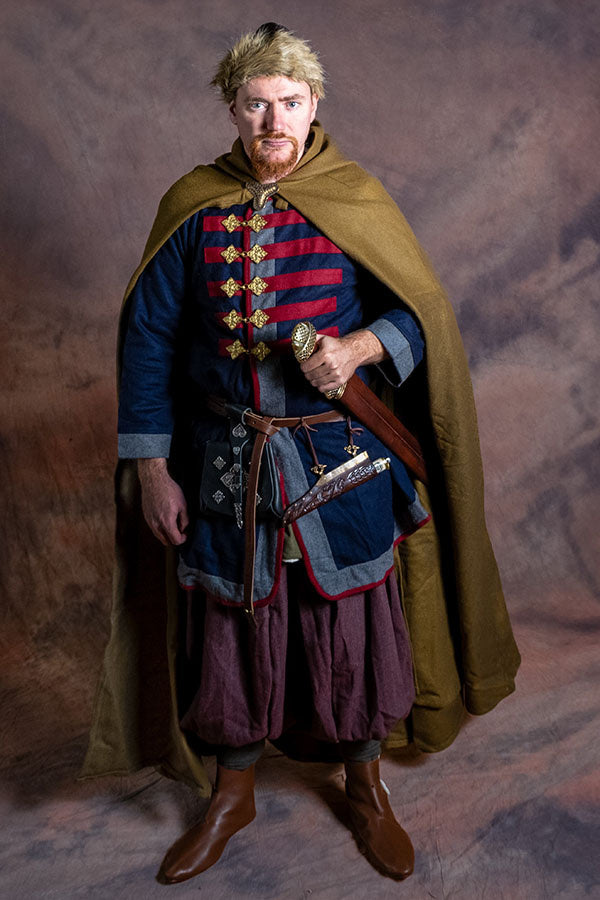 Rusvik Viking coat Kosma, blue, wool blend