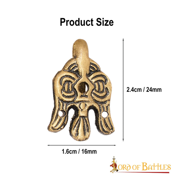 Haczyki do owijaczy na nogi Birka, mosiądz