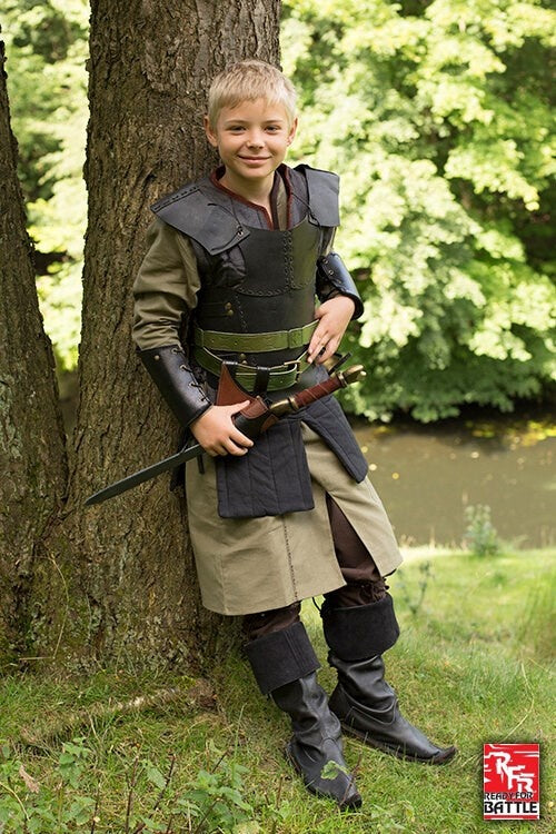 RFB läderbröstpansar, storlek S, svart