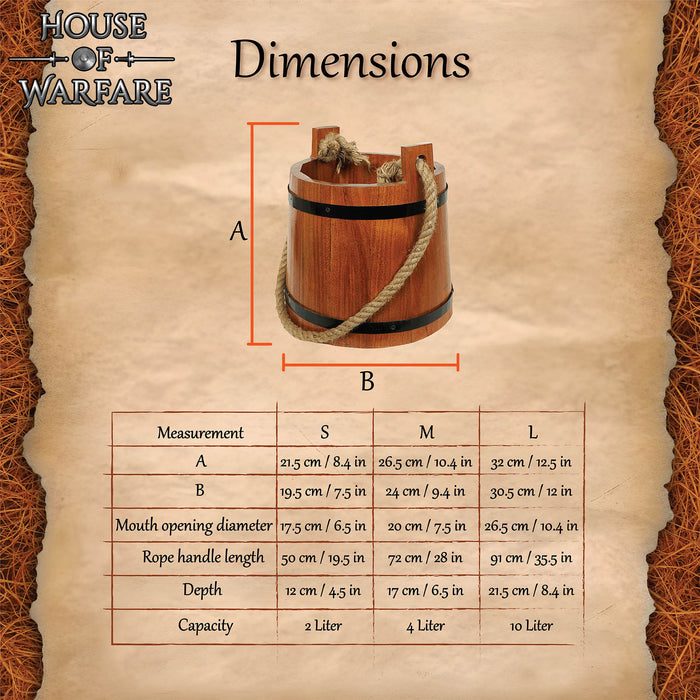 Seau en bois médiéval