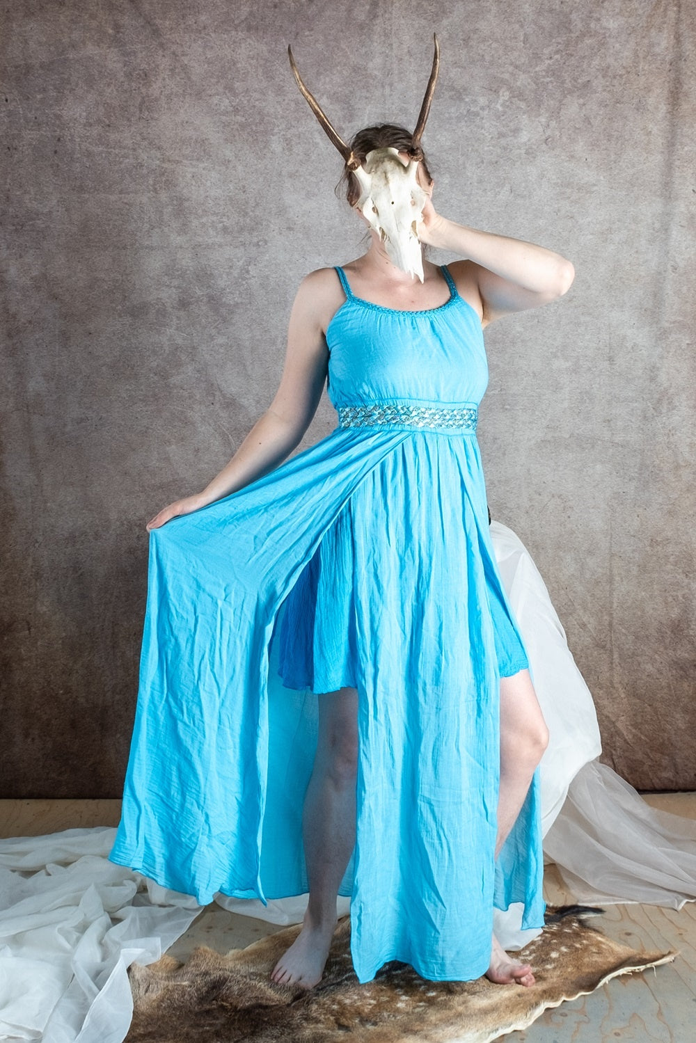 Gudinneklänning Thetis, turkos