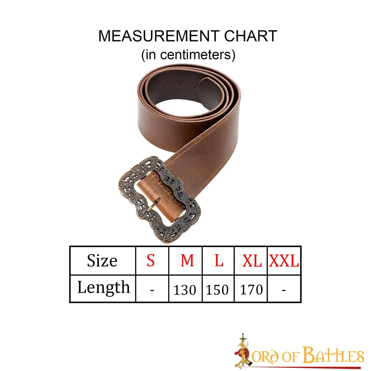 Ceinture de pirate Bastian, 130 cm, marron