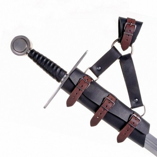 Suporte de espada de luxo para espadas LARP, castanho