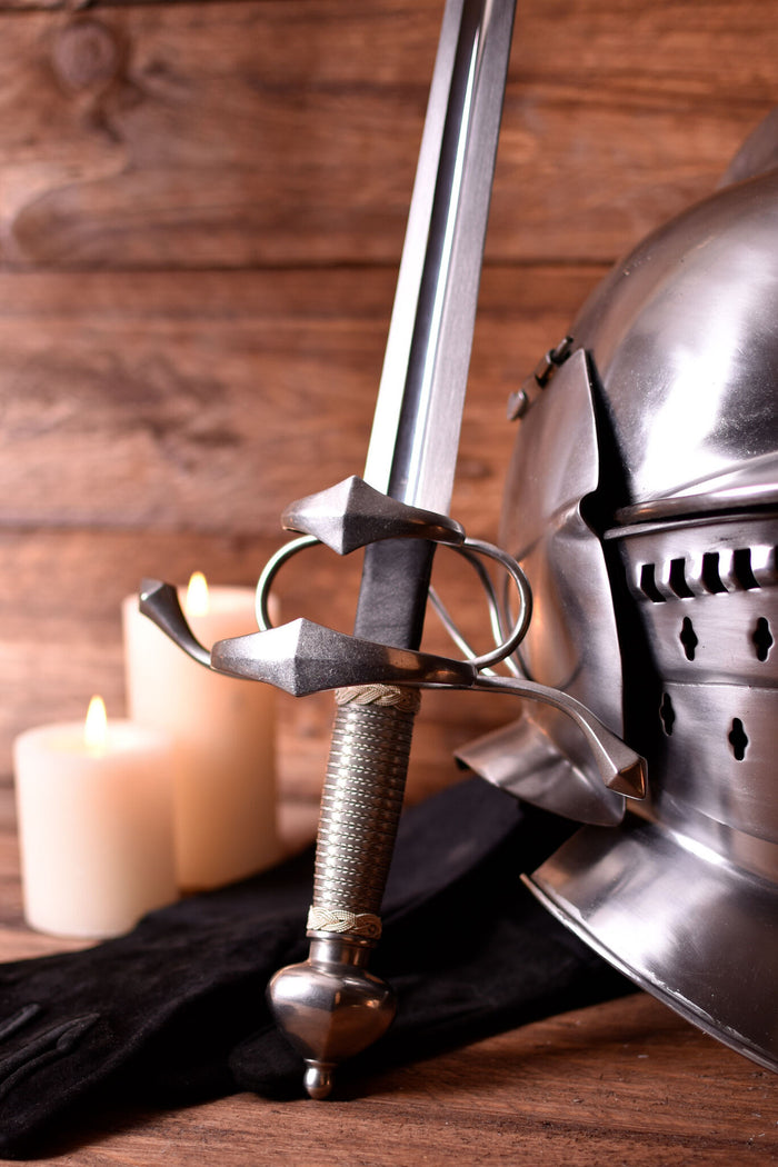 Zijzwaard met staaldraad grip, scherp