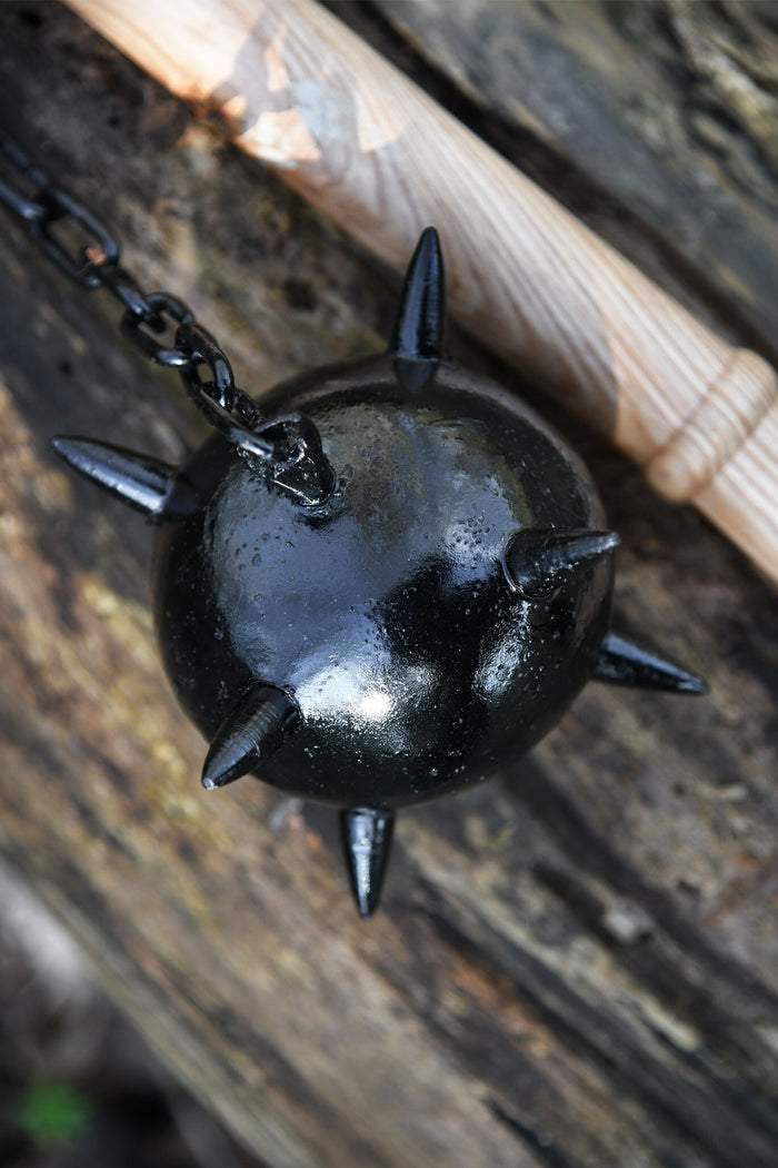 Flail with wooden ball