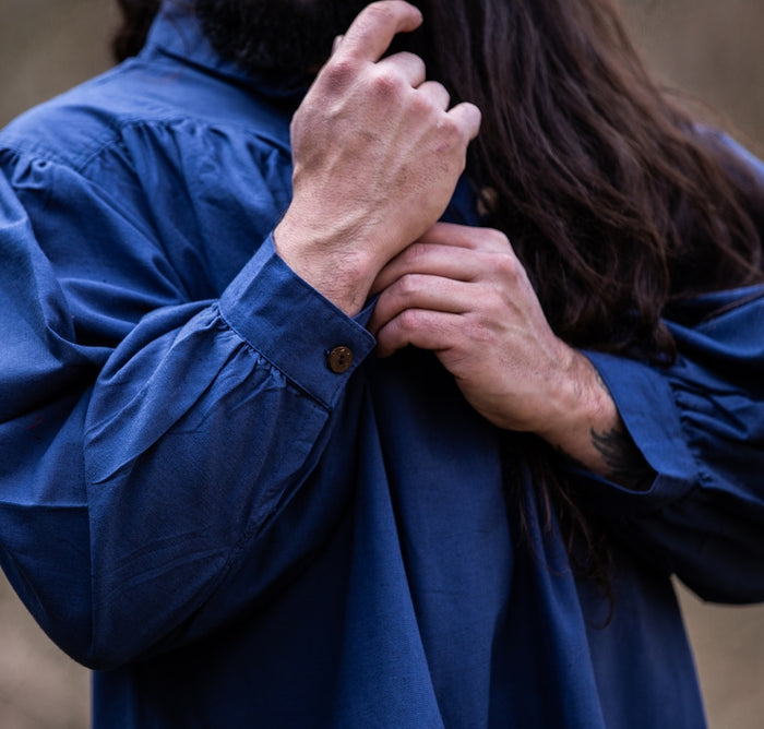 Middeleeuws hemd, blauw
