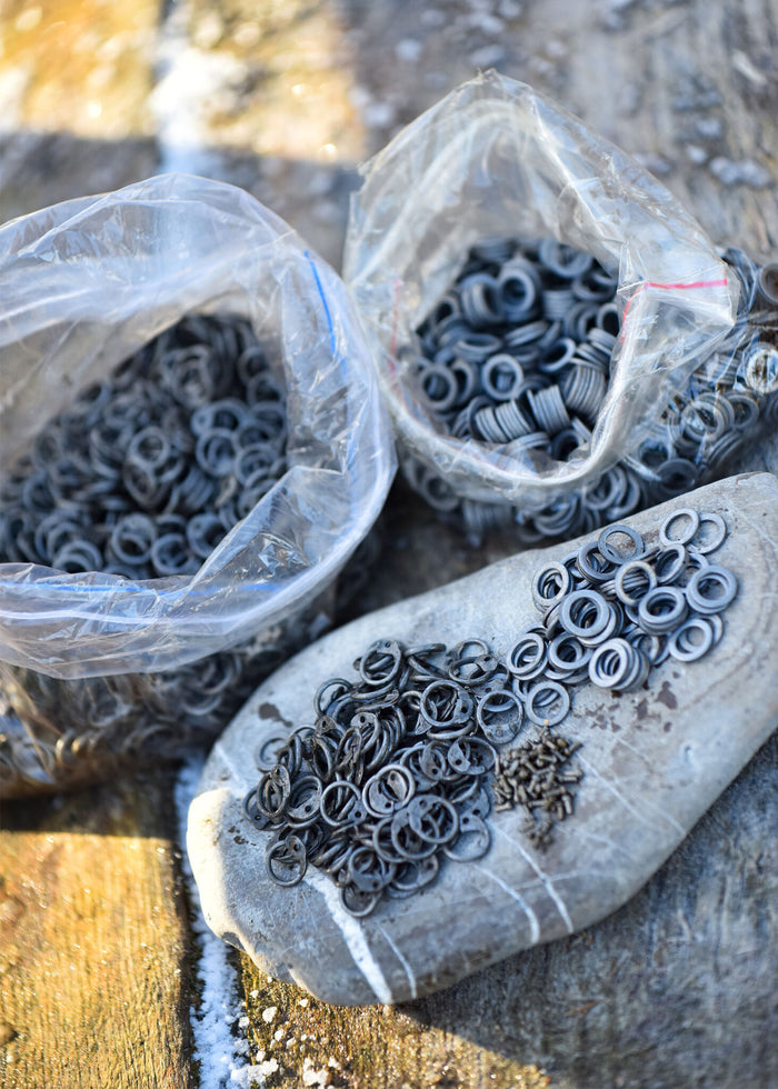 1 kg maliënringe, blandet, 6 mm