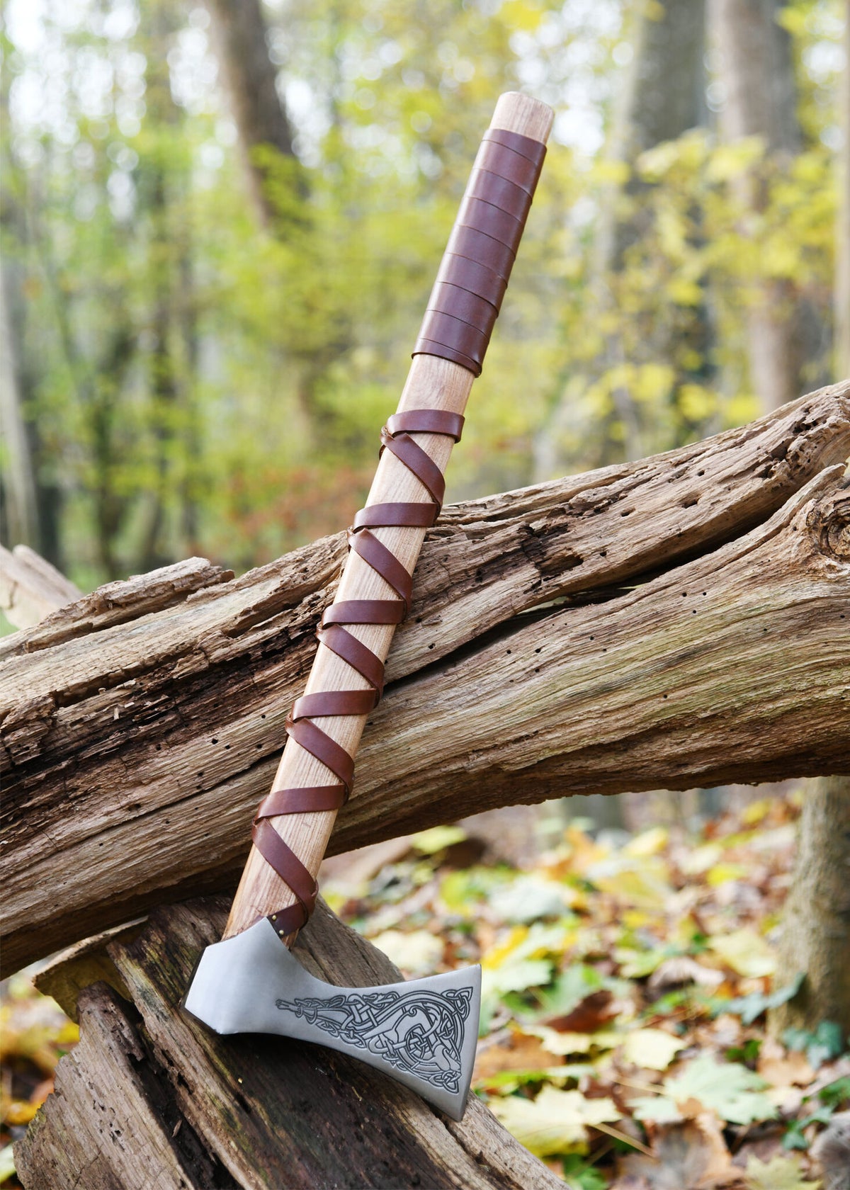 Vikingøkse, type K, graveret, halvsleben