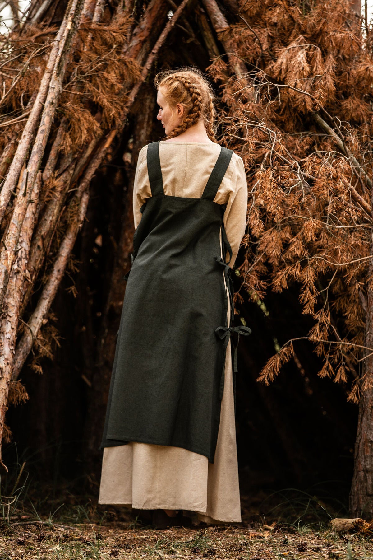 Hætte-kjortel Birka, grøn