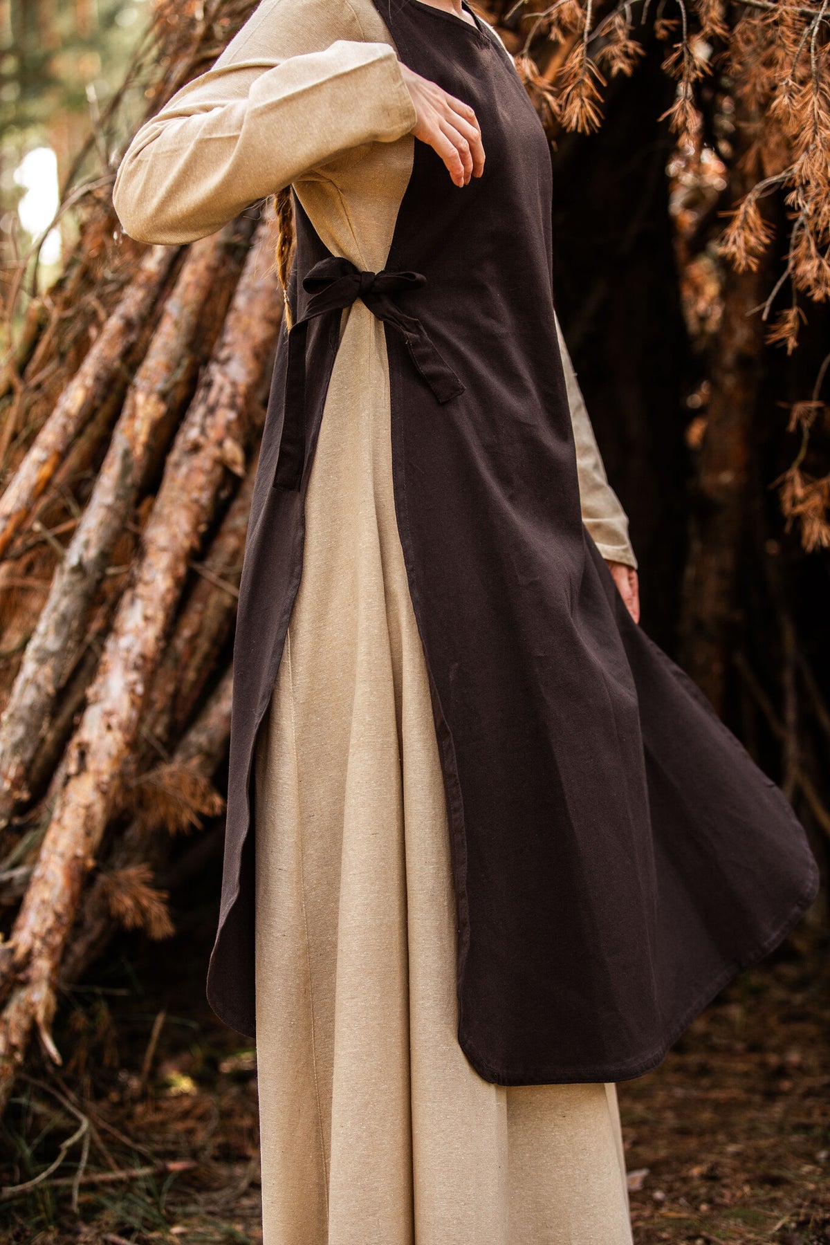 Okrycie wierzchnie Sigrid, brązowe