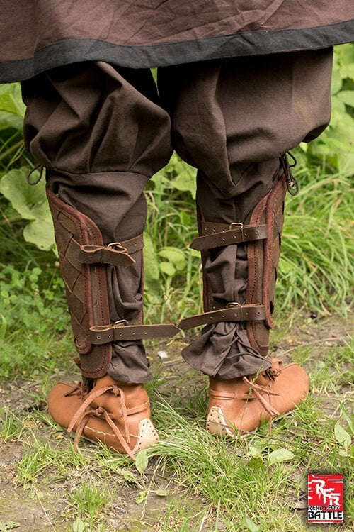 Schinieri vichinghi RFB in pelle, marroni, coppia