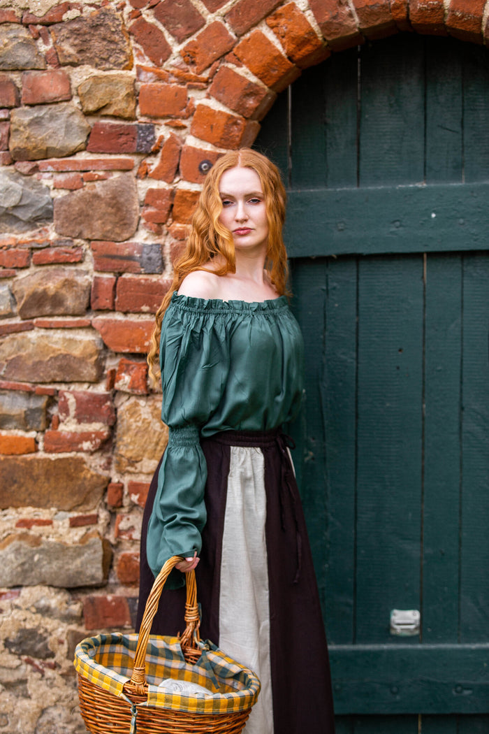 Bluzka renesansowa, zielona