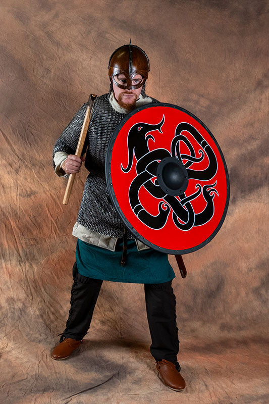 Haubergeon, mieszany, płaskie pierścienie, okrągłe nity, 6 mm