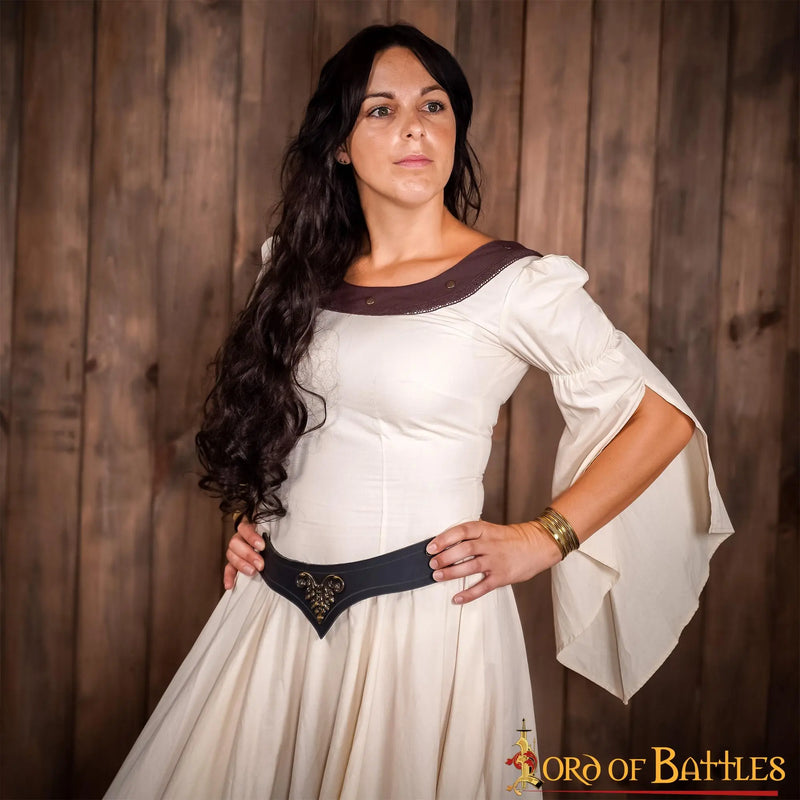 Tiara in pelle Estel, nera