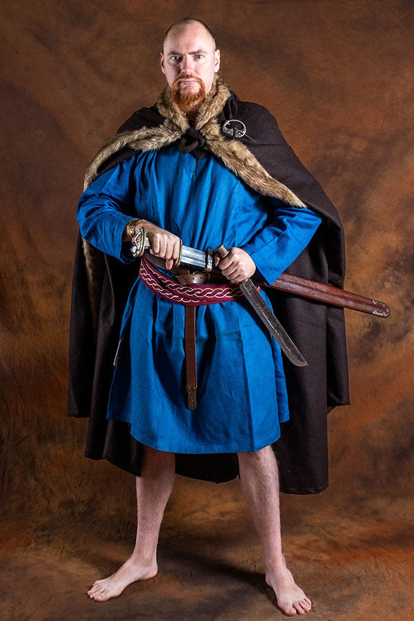 Cinturón vikingo Elina, rojo, 235 cm